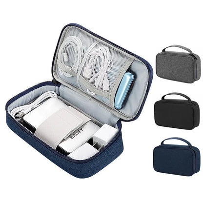 Portable Travel Cable Organizer Bag – Multifunctional Zipper Case for USB Gadgets, Chargers & Accessories