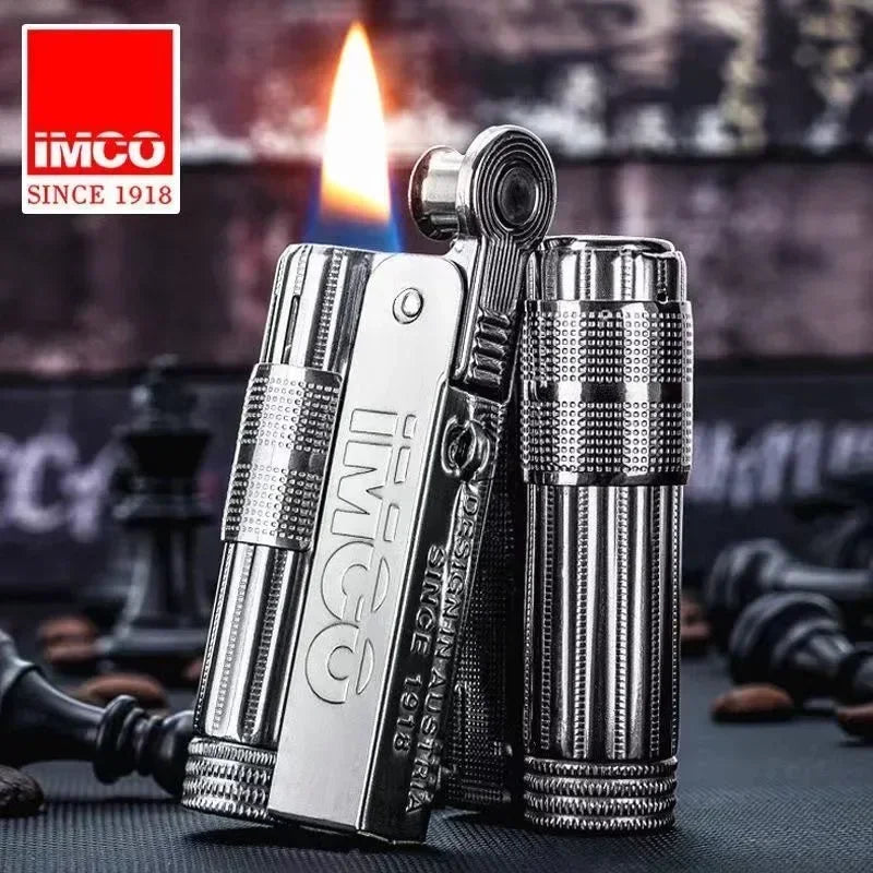 IMCO Aiku 6700 Metal Lighter – Austrian Retro Trench Design, Windproof Kerosene Lighter for Men’s Smoking Gift
