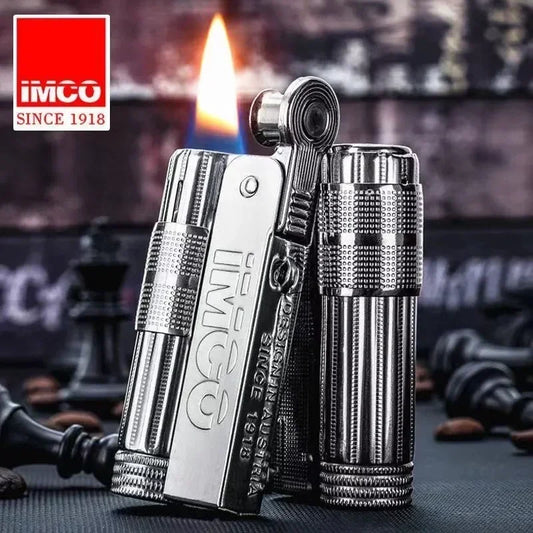 IMCO Aiku 6700 Metal Lighter – Austrian Retro Trench Design, Windproof Kerosene Lighter for Men’s Smoking Gift