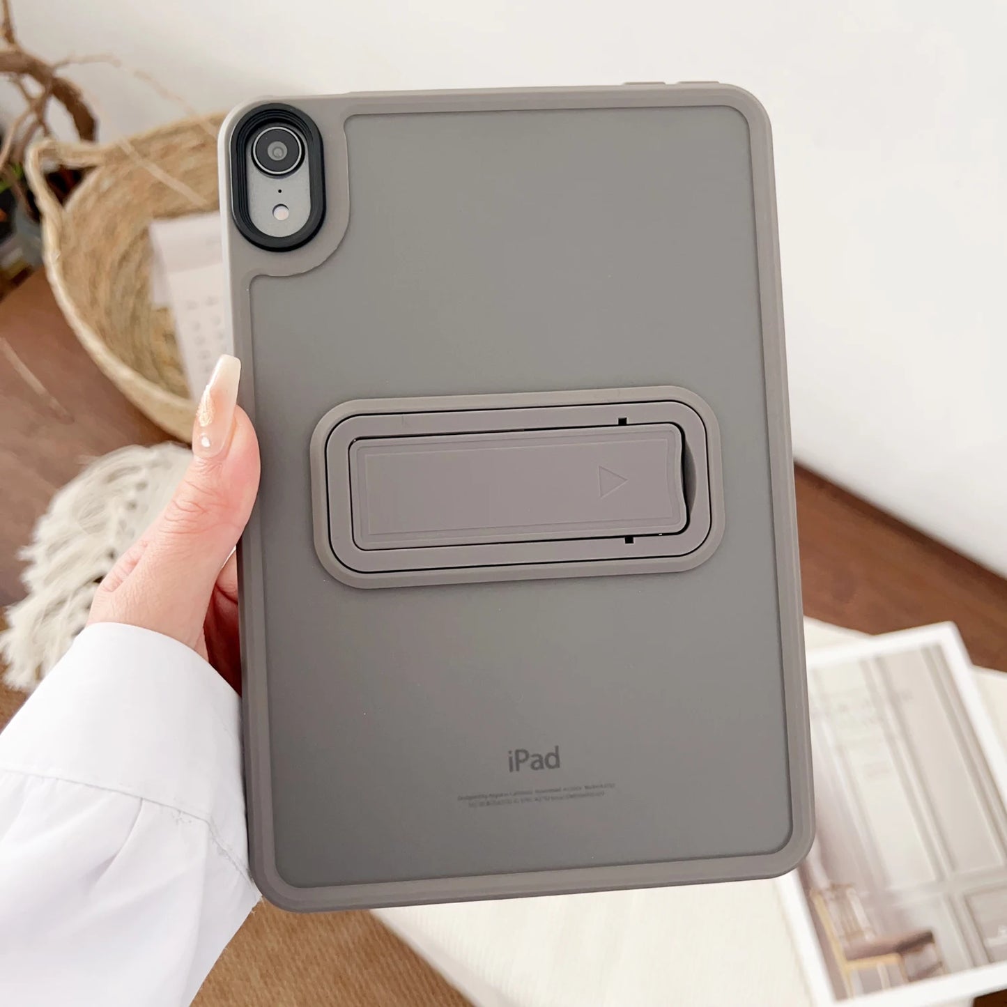 Matte Stand Case for iPad Air, Pro & Mini – Hard Kickstand Tablet Cover for 9.7" to 11" Models (4th-10th Gen)