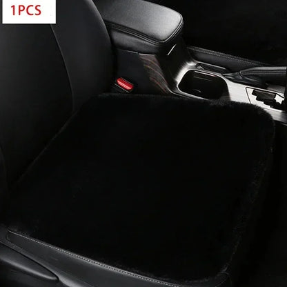 Plush Rabbit Fur Car Seat Cushion - Thick Warm Winter Driver & Passenger Seat Cover