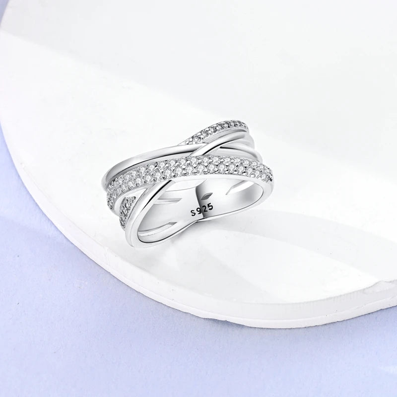 925 Sterling Silver Rings - Bow, Heart, Sun, Moon & Star Zircon Jewelry for Women, Birthday & Anniversary Gift