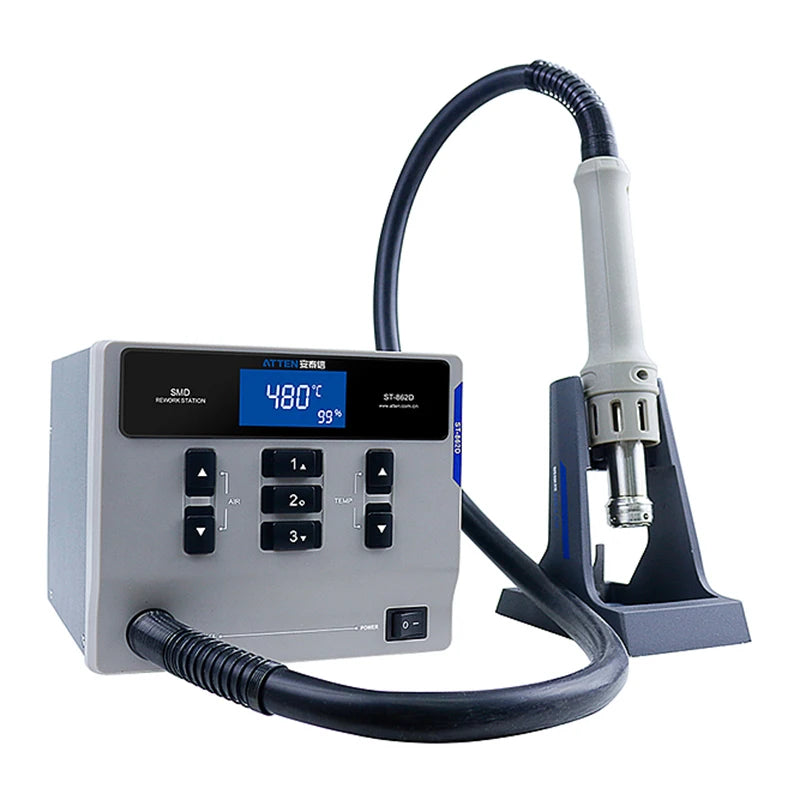 ATTEN ST-862D Hot Air Gun Soldering Station – 1000W Lead-Free Digital Display Rework Station for Phone & PCB Repair