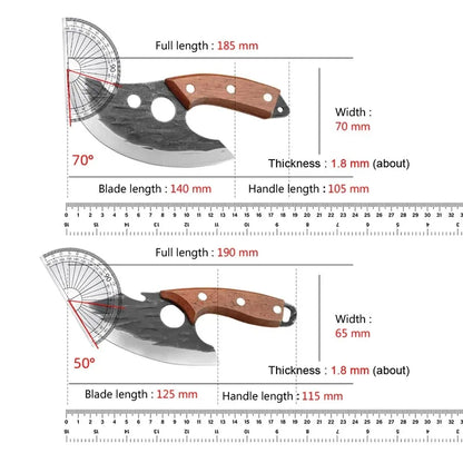 Multifunctional Stainless Steel Kitchen Knife - Forged Meat Cleaver Boning Knife with Bottle Opener and Protective Cover