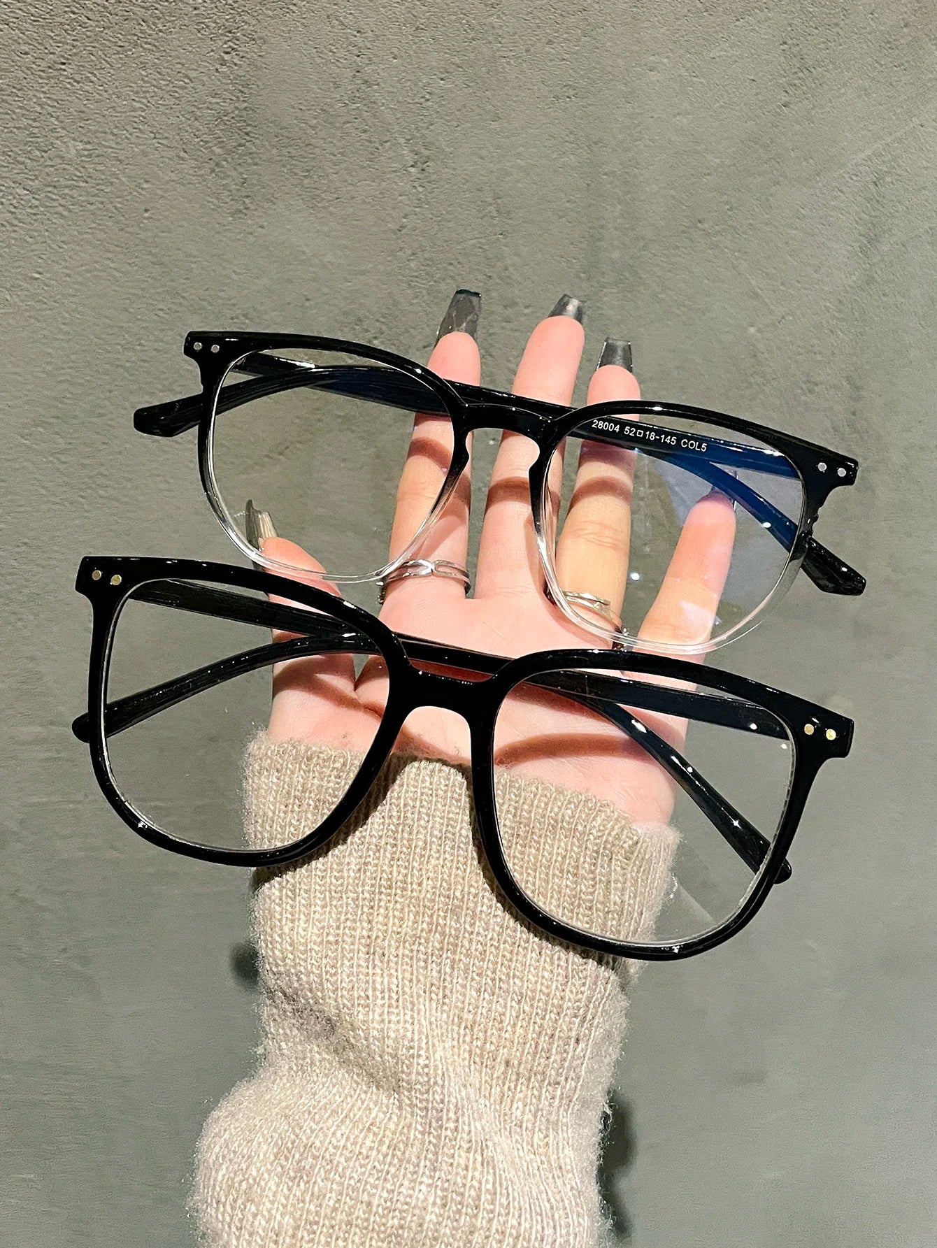 2PCS Classic Square Frame Glasses for Women & Men – Daily Life Eyewear & Clothing Accessories