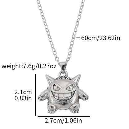 Anime Monster Alloy Pendant Necklace - Bulbasaur Charmander Gengar Character Jewelry Gift