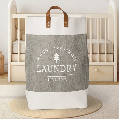 Large Capacity Fabric Laundry Basket — Foldable Dirty Clothes Storage Bin, Portable Household Storage Box