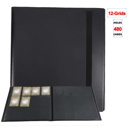 Trading Card Binder - 160/360/480 Capacity Side-Loading PP Card Holder Album for Gaming Cards