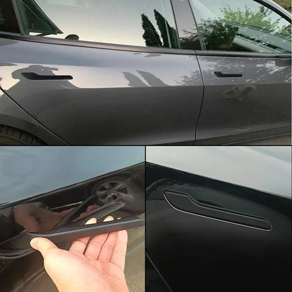 Tesla Model 3/Y Carbon Fiber ABS Door Handle Covers – Premium Durable Car Accessories 2024