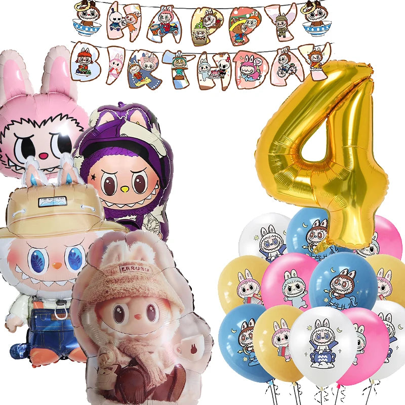 Doll Birthday Party Supplies – Disposable Tableware, Balloons, Banner & Stickers