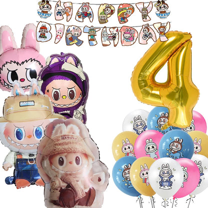 Doll Birthday Party Supplies – Disposable Tableware, Balloons, Banner & Stickers