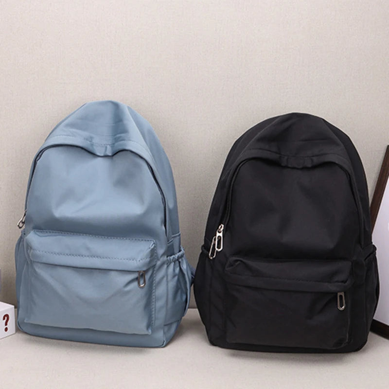 Women’s Waterproof School Backpack | Large Capacity Solid Color Daypack for Teens & Students