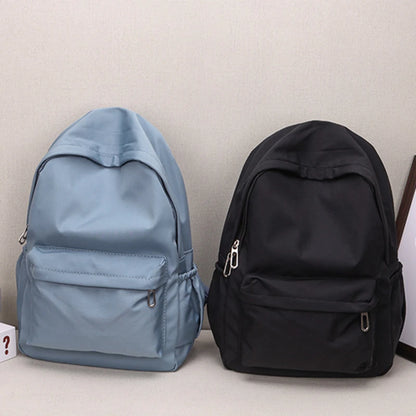 Women’s Waterproof School Backpack | Large Capacity Solid Color Daypack for Teens & Students