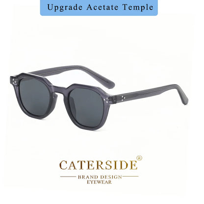 CATERSIDE Retro Polarized Sunglasses – Ultralight TR90 Frame Polygon Style for Men & Women, High-Quality Travel Eyewear
