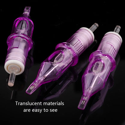 10-Piece Tattoo Cartridge Needles Set - Disposable Sterilized RL/RM/RS/M1 Needles for Rotary Tattoo Machines
