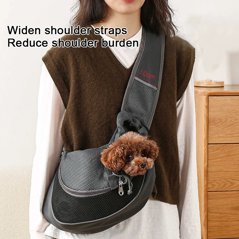 Pet Cat Dog Carrier Backpack – Travel Tote Shoulder Bag, Mesh Sling Carry Pack, Crossbody Pet Carrying Supplies
