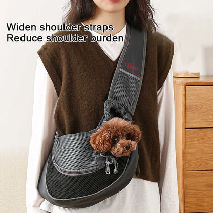 Pet Cat Dog Carrier Backpack – Travel Tote Shoulder Bag, Mesh Sling Carry Pack, Crossbody Pet Carrying Supplies