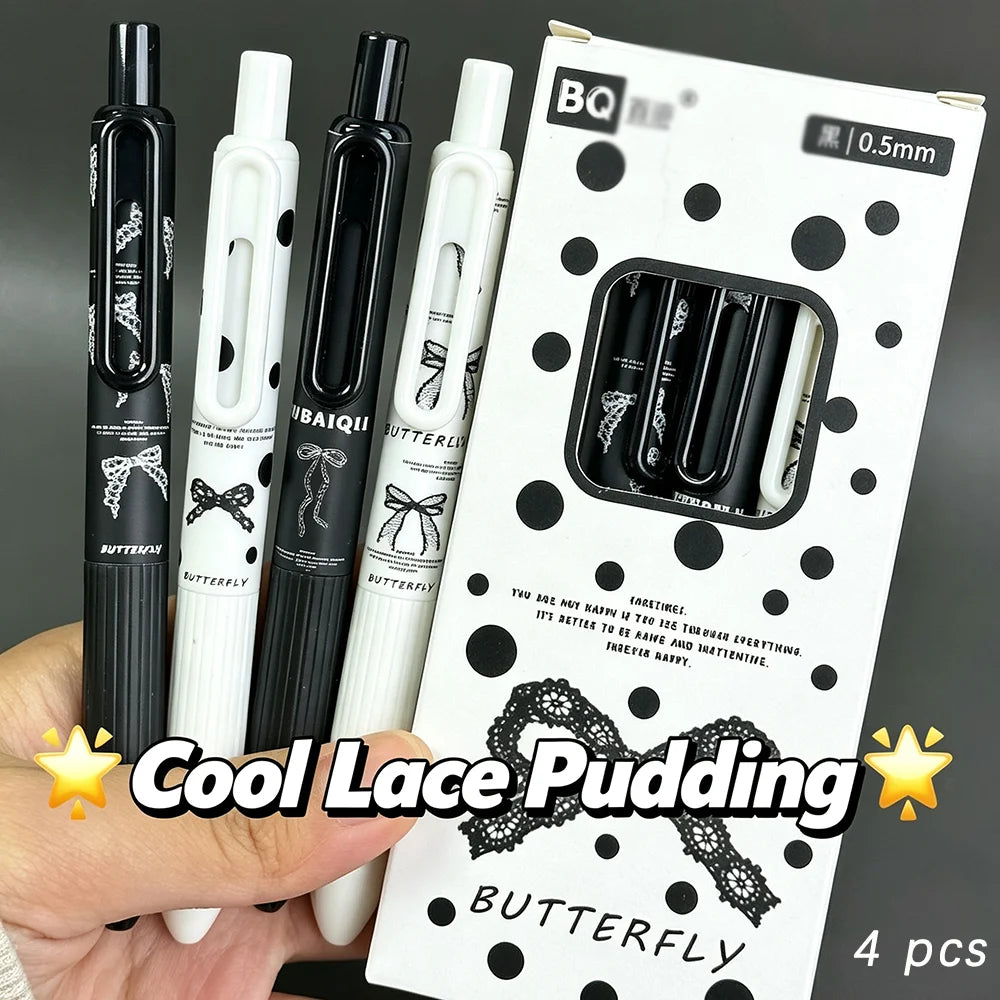 3-Piece Neutral Pens - Black Ink Student Writing Pens with Comfortable Grip