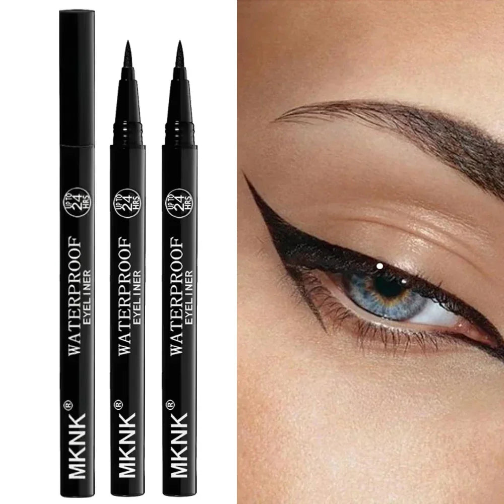 3PCS Waterproof & Smudge-Proof Black Eyeliner Pencils – Long-Lasting, Bold Eye Makeup with Smooth Glide Formula