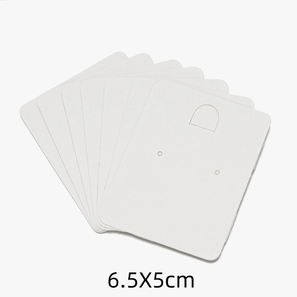 50pcs Earring Display Cards — Cardboard Jewelry Holder for DIY, Small Business, Organizer & Packaging Supplies