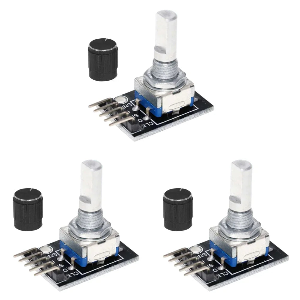 1-8PCS KY-040 Rotary Encoder Module - 360° Knob Switch Sensor Development Board for Arduino 5V DIY Projects