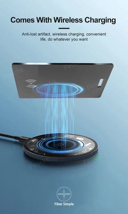 Wallet Anti-Loss Card – GPS Smart Tag with iPhone Find My Bluetooth, Ultra-Thin Wireless Charging, IP67 Waterproof