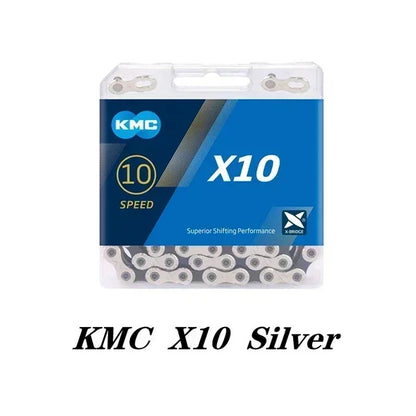 KMC X8 X9 X10 X11 X12 Bicycle Chain – 8v, 9v, 10v, 11v, 12v, 118L/126L, Road/MTB Chain with Quick-Link for SHIMANO SRAM Crankset