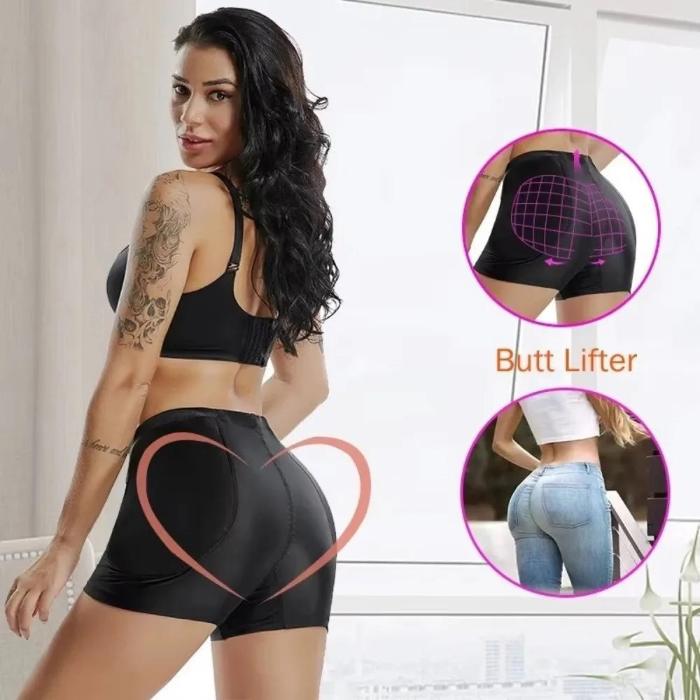 Plus Size Butt Lifter Padded Panties – Women’s Shapewear Hip Enhancer & Tummy Control Shorts
