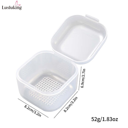 Nail Drill Bit Cleaning Box - Double-Layer Filtration Disinfection & Manicure Storage Case