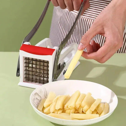 Multi-Functional Stainless Steel Vegetable Cutter - Manual Potato Slicer for Cucumbers, Fruits, and Vegetables - Efficient Kitchen Cutting Tool
