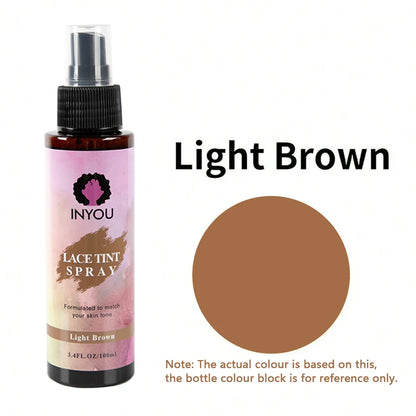 Waterproof Lace Tint Spray for Wigs – Melting Mousse Concealer for Lace Closure, Front Wigs, Toupees & Edge Control