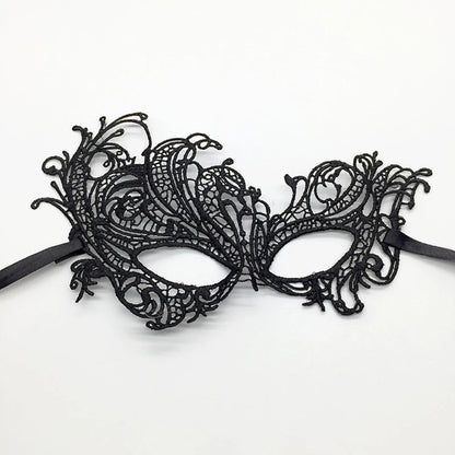 Black Queen Lace Mask — Embroidered Applique Masquerade Mask for Women, Party, Carnival, Wedding & Halloween Accessories