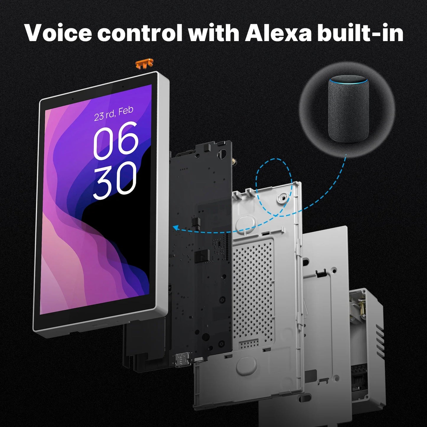 MOES Tuya WiFi Smart 5-Inch Touch Screen US Center Control Panel – Voice Control, Alexa & ZigBee Gateway with Built-in Scene Control