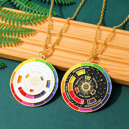 Color Wheel Keychain - Interactive Art Keyring Gift for Painters Artists and Creative Accessories
