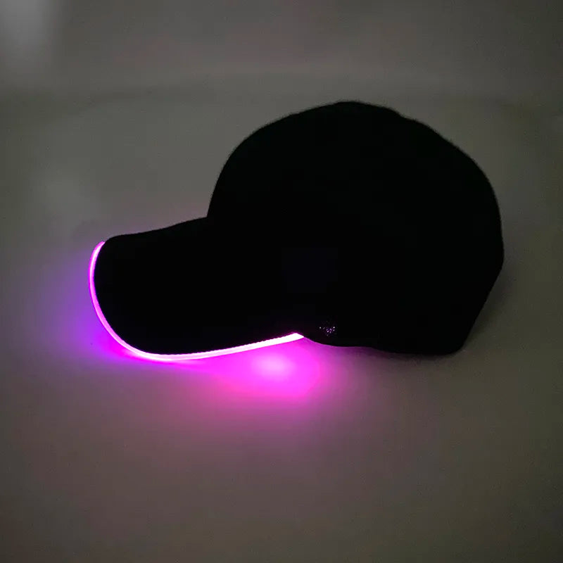 Fashionable LED Optical Fiber Baseball Cap - Glowing Decor Supply for Christmas, Carnival, and Party Nights