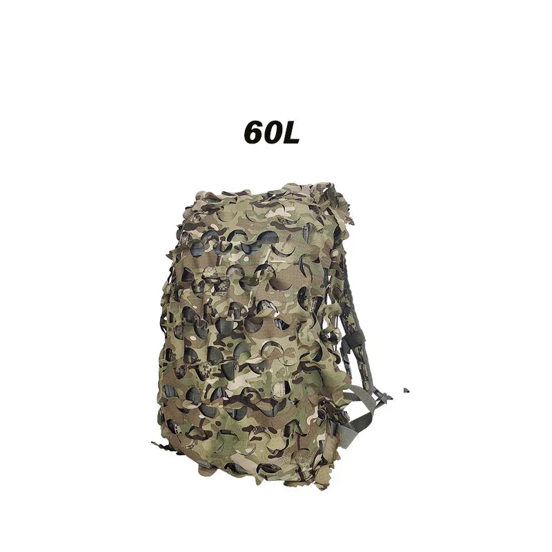 3D Camo Backpack Cover - Laser Cut Camouflage Hunting Bag Cover for 60L/80L Packs, Paintball & Outdoor Gear
