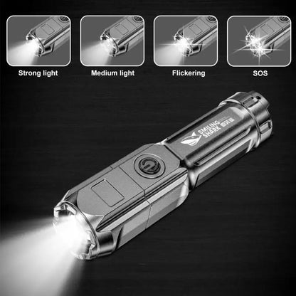 Powerful LED Flashlight – Rechargeable USB, 18650 Battery, Waterproof, Zoom, 100000 Lumens Tactical for Fishing and Hunting
