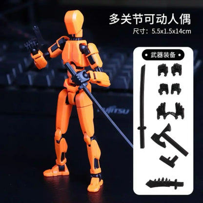 DIY Luminous T13 Multi-Joint Shapeshift Robot & Dog – 3D Printed Movable Mannequin Action Figures for Kids & Gifts