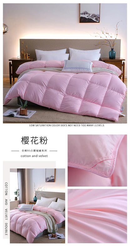 95% White Goose Down Duvet – Five-Star Hotel Quality, Warm Double or Single Goose Down Comforter