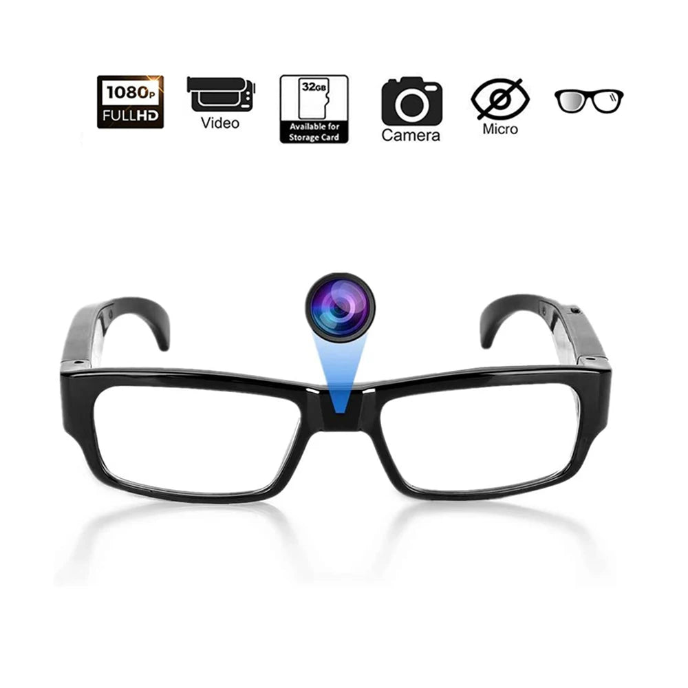 HD 1080p Eyeglasses Camera – Portable Wearable Mini Camcorder for Action Filming, Driving, and Cycling