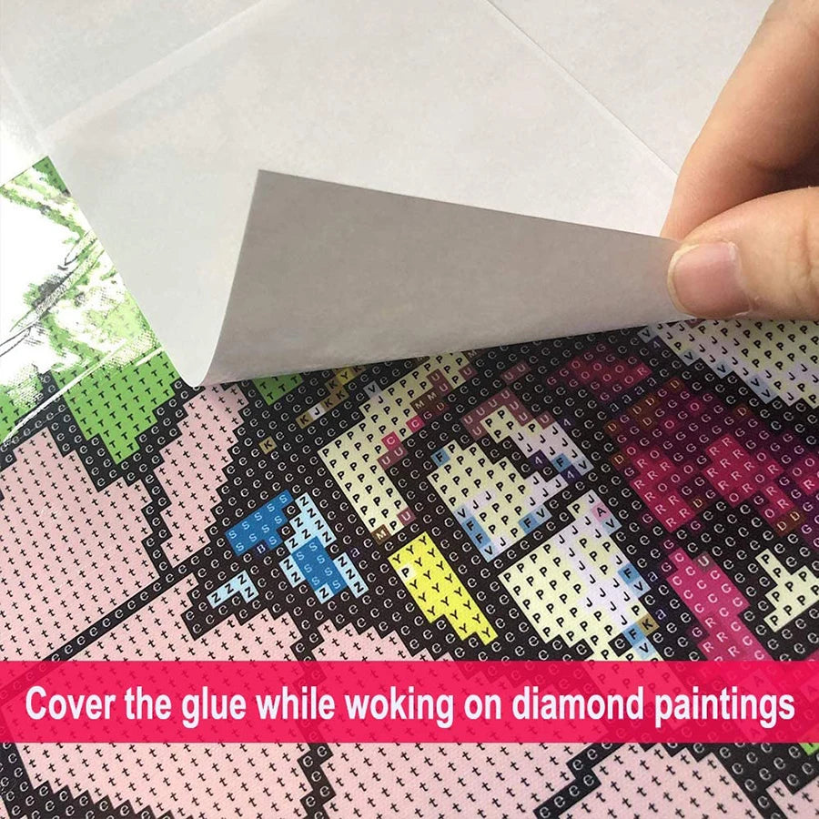 20 Sheets Dustproof Release Paper – Double-Sided Oil Paper for Diamond Painting & Embroidery Accessories