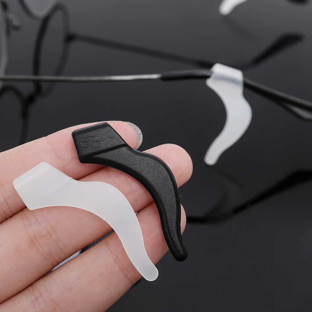 Anti-Slip Silicone Ear Hooks for Glasses | Elastic Eyewear Grip, Temple Holder & Fastener Accessories