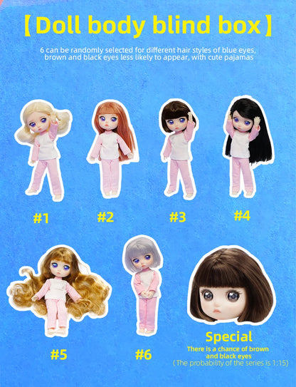 Lady Doolli 1/12 BJD Dolls Blind Box – 15cm Ob11 Mystery Anime Figure Toy, Kawaii Designer Gift
