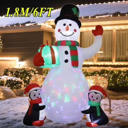 Christmas Inflatable Decoration – LED Light Toy Ornament for Xmas Party, New Year, Indoor and Outdoor Garden Decor
