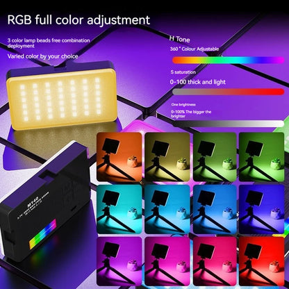 Mini Rechargeable M140 RGB Camera Fill Light - Portable LED Selfie & Live Broadcast Light for Mobile Photography