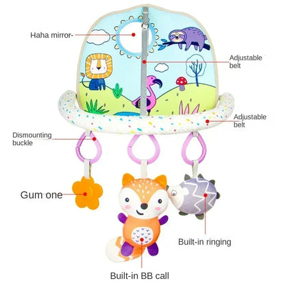 Baby Car Seat and Stroller Hanging Toy - Interactive Sensory Rattles, Kick-and-Play Activity Pendant for Cribs and Infant Development