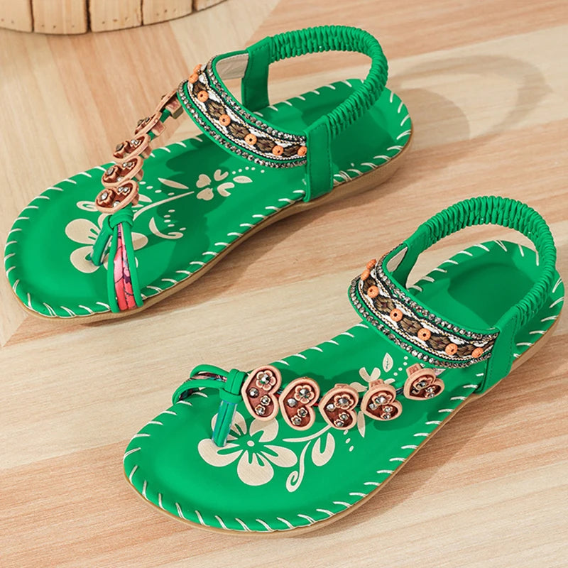2025 Women’s Bohemia Sandals – Summer Flip Flops, Low Heel Beach Shoes & Casual Footwear