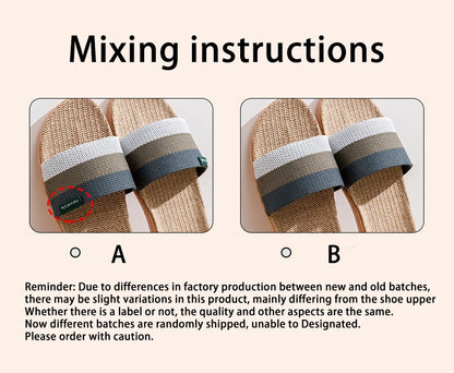 Unisex Fabric Summer Slippers – Breathable Soft Slip-On Indoor Home Shoes