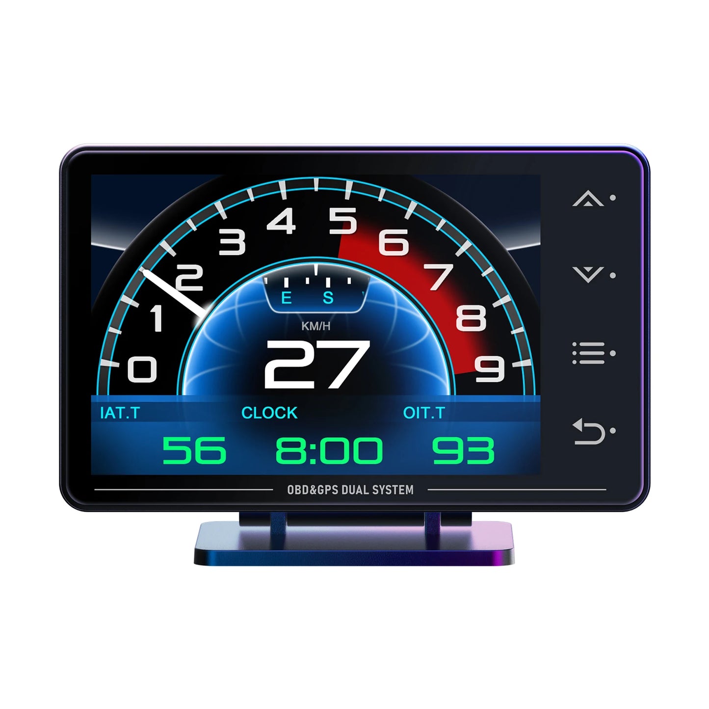 XS OBD+GPS Car HUD Gauge - Multi-Function Head-Up Display with LCD for Temperature, Turbo & Oil Pressure