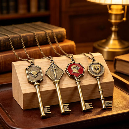 Resident Evil Style Pendant Necklace Set - 4 Piece Vintage Collectible Fan Gift Jewelry